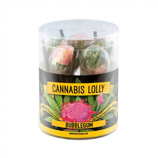 Sucette cannabis bubblegum - 10 pcs