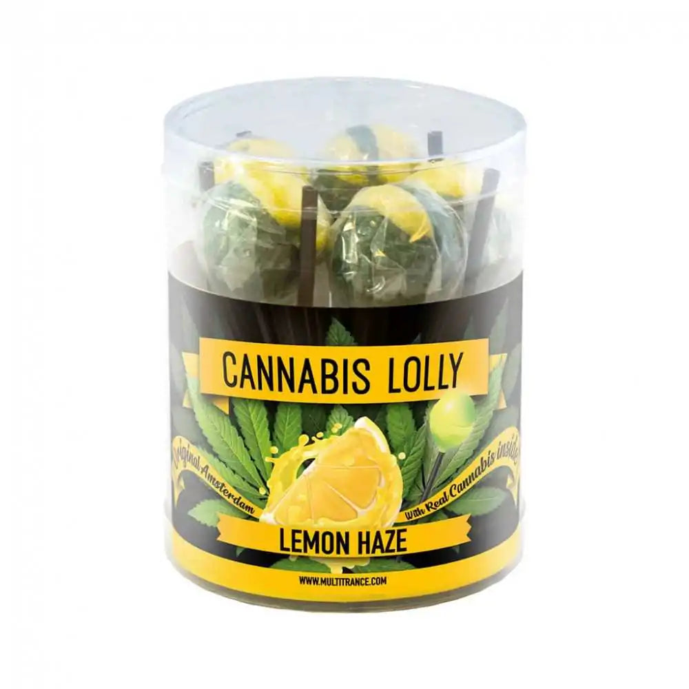 Sucette cannabis citron - 10 pcs