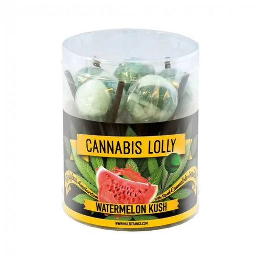 Sucette cannabis pastèque - 10 pcs