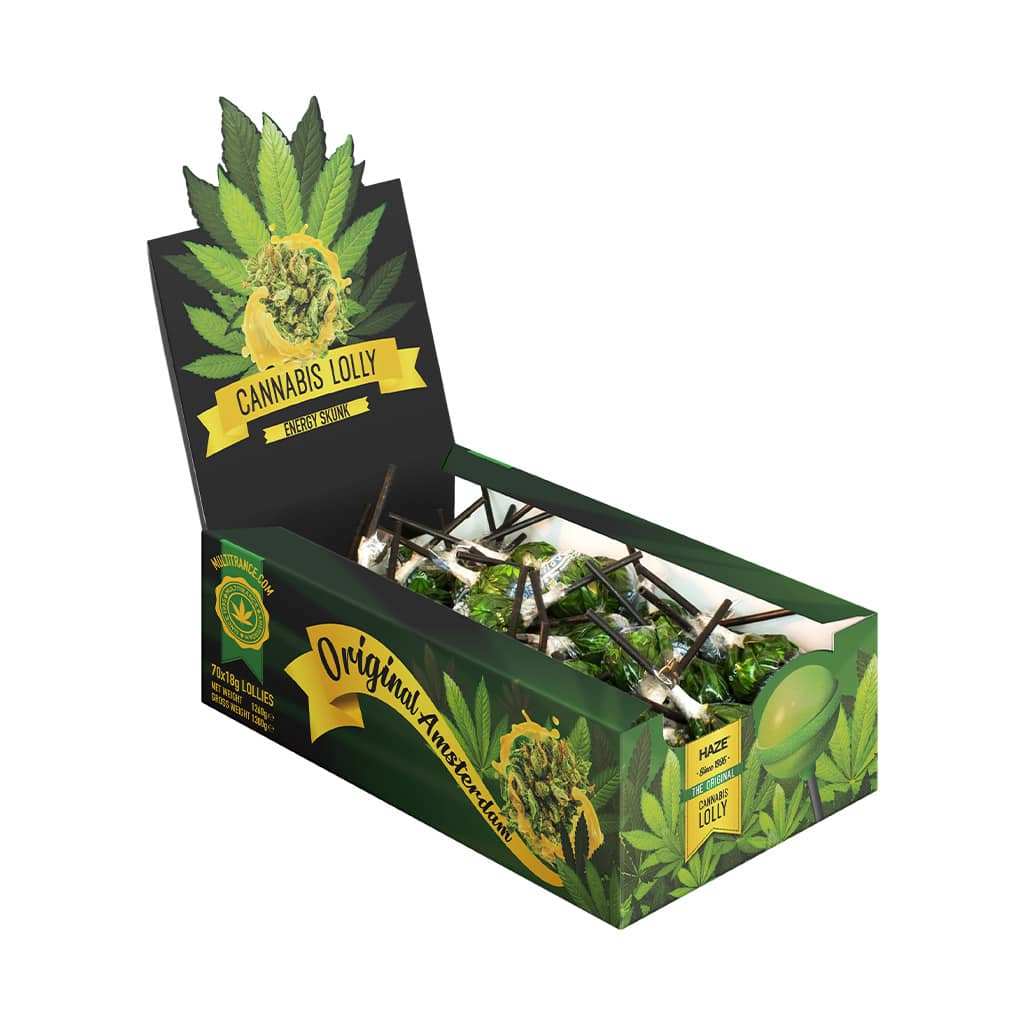 Sucette cannabis energy skunk - 70 pcs