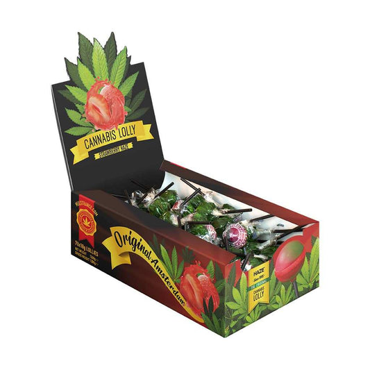 Sucette cannabis fraise - 70 pcs